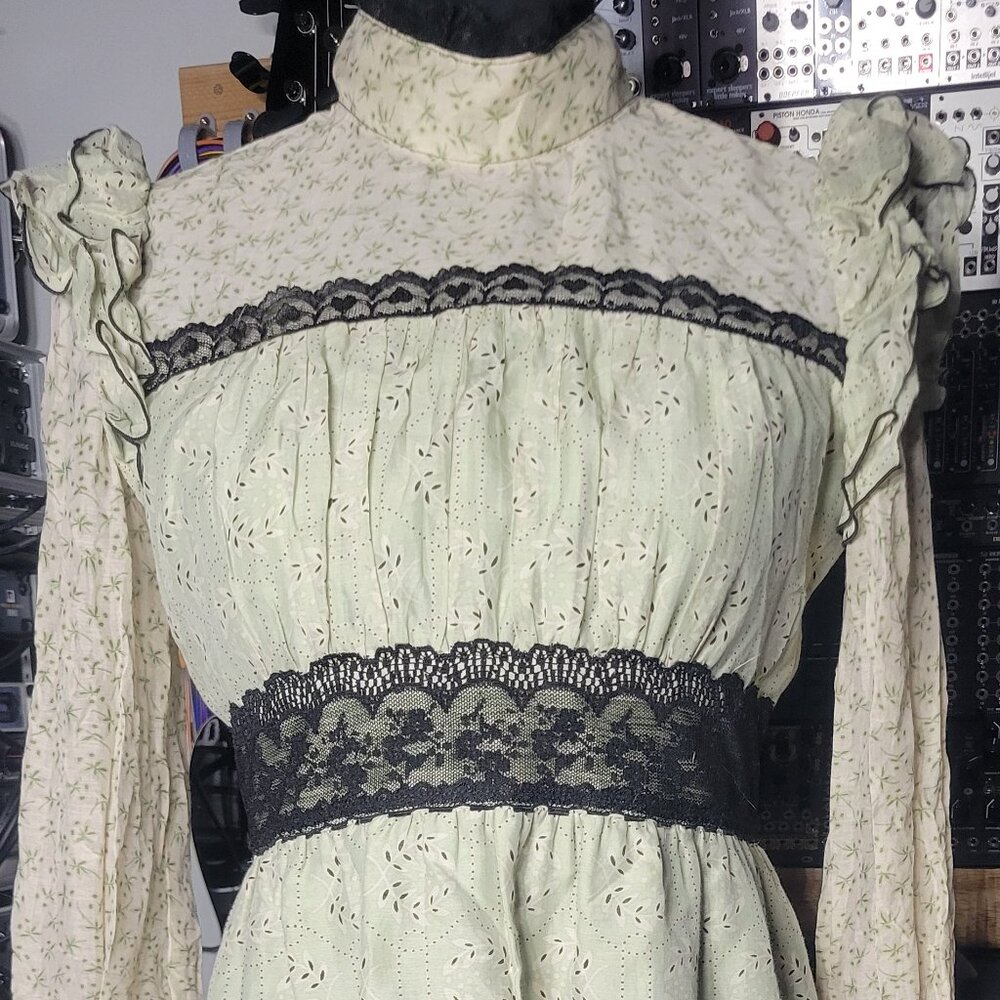 Pastel Green Floral Anna Sui Dress